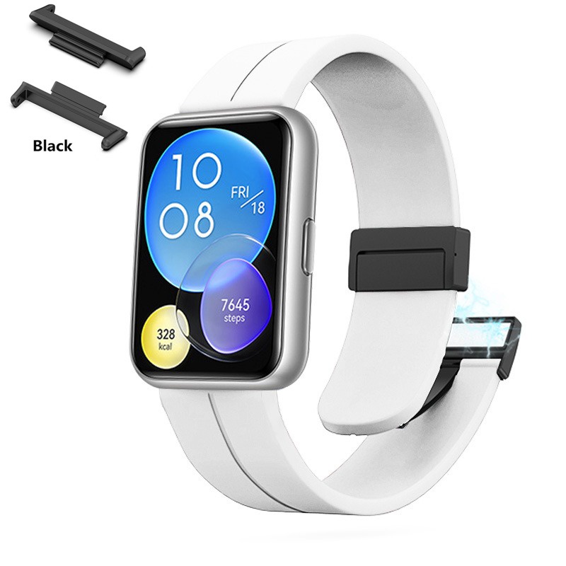 Silicone Dây Đeo Silicon Khóa Nam Châm Cho Đồng Hồ huawei watch fit 2 huawei watch fit2