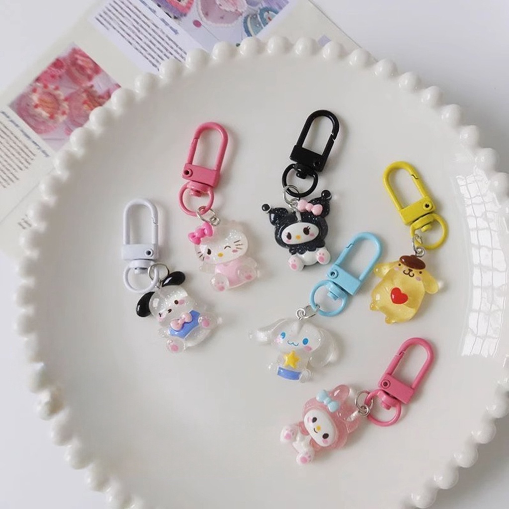 Móc Khóa Hình Chú Chó Sanrio Màu Macaron Dễ Thương