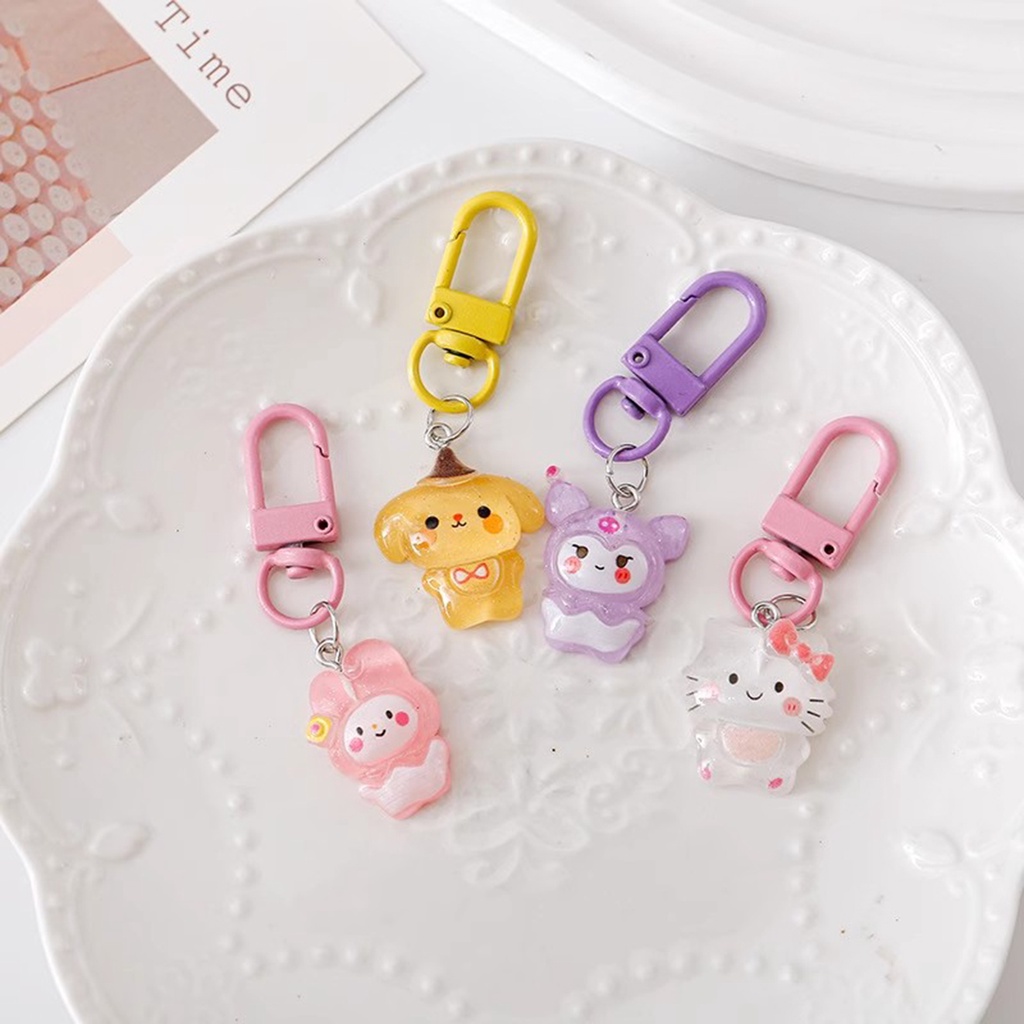 Móc Khóa Hình Chú Chó Sanrio Màu Macaron Dễ Thương