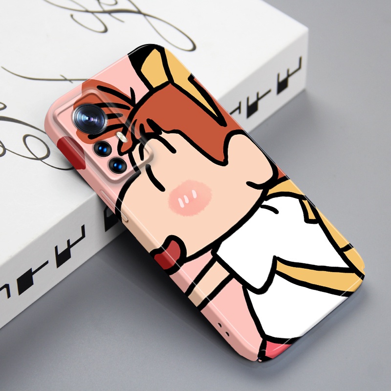 Ôp Điện Thoại Vuông In Hình Cậu Bé Bút Chì shin Cho xiaomi 12 x pro s mi 10 pro 11 9 redmi note 11t plus poco f4 x4 gt x3 nfc Ốp