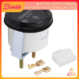 Bakelili Máy đo giờ Mootea 12-36V DC AC 6 chữ số Máy đo thạch anh tròn chính xác