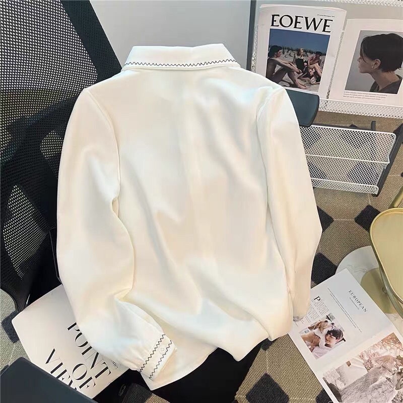 Áo Sơ Mi Nhung Kẻ Thời Trang Mùa Thu Phong Cách retro Dễ Phối Đồ Dành Cho Nữ