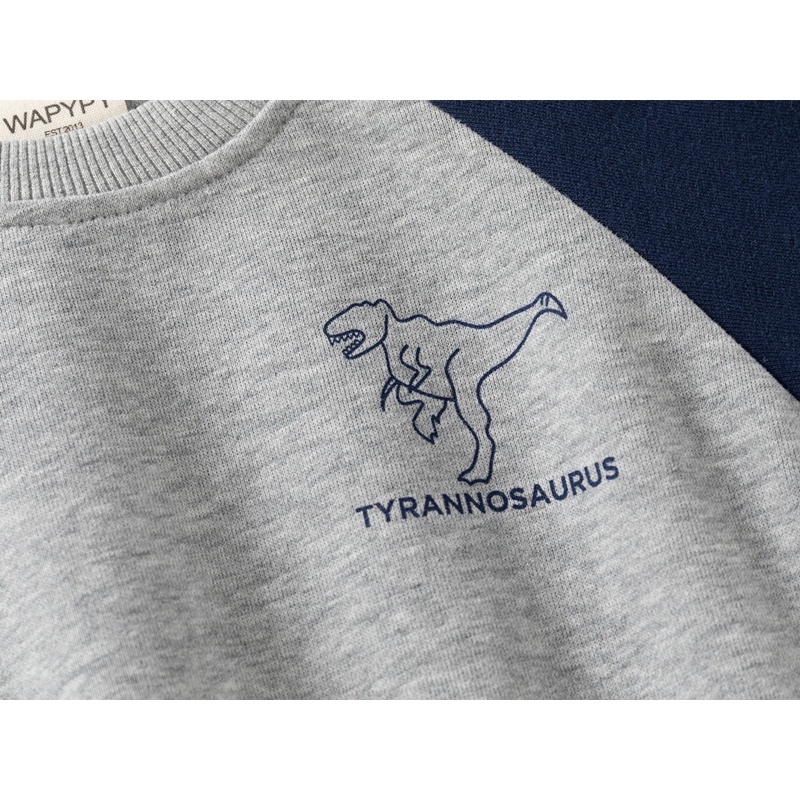 Bộ nỉ bé trai WAPYPY bộ nỉ dài tay cho bé trai thu đông 2023