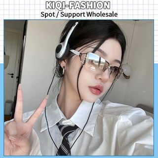   KIQI-FASHION  COD Thời Trang Kính Râm Cao Cấp Y2k Không Gọng Chống Tia UV400 Phong Cách Âu Mỹ Cổ Điển 