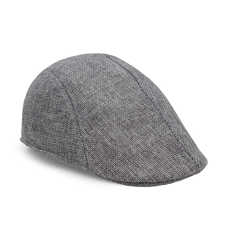 Mũ beret Thể Thao Bằng cotton Lanh Mỏng Màu Trơn Thoáng Khí Thời Trang Cho Nam