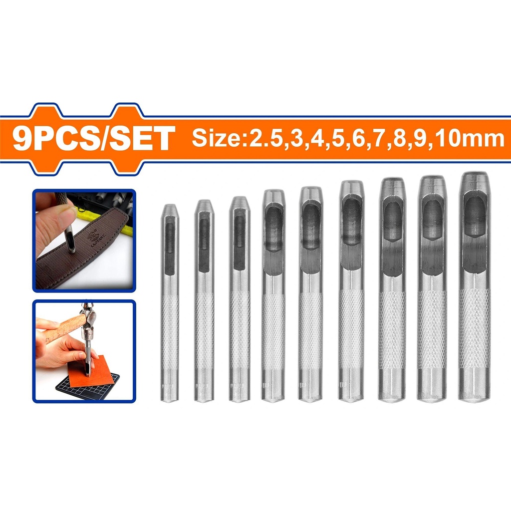 Bộ 9 mũi đột lỗ vải da wadfow WCC7509