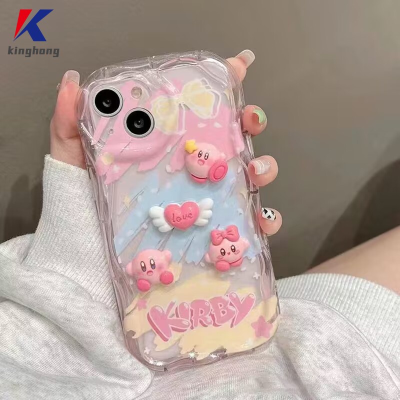 Ốp Điện Thoại Viền Cong Hình Búp Bê kirby 3d diy Cho IPhone 13 12 11 14 PRO MAX 6 7 6S 8 14 Plus X XR XS MAX 11 12 13 Se 2020 6SPlus 7Plus 6Plus 8Plus 14Plus XSMAX