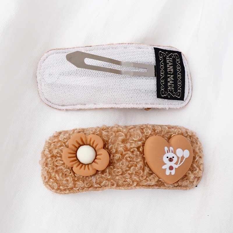Kẹp Tóc Bên / Kẹp Tóc Hoạt Hình Hàn Quốc / Kẹp Tóc Mái bb Hình Gấu Bông Dễ Thương Cho Bé Gái Mùa Thu Đông
