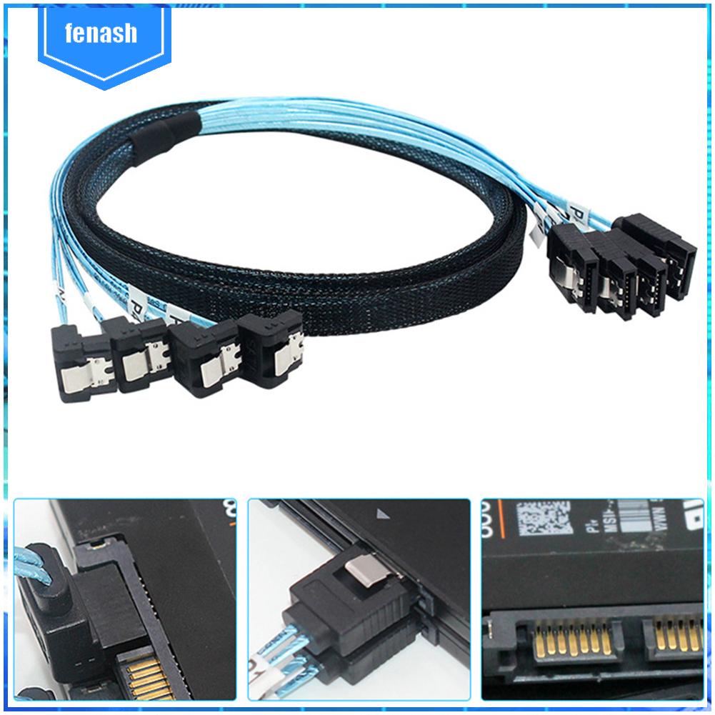 Cáp Dữ Liệu sata 3.0 mini 7 pin 6gbps 4 sata Sang 4 sata Cho ssd