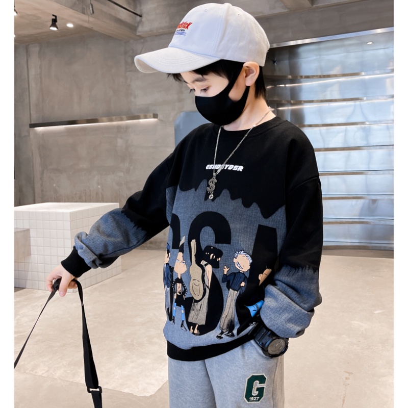 Yidanl Mới Áo Sweater Tay Dài Dáng Rộng Phong Cách Hàn Quốc Cho Bé