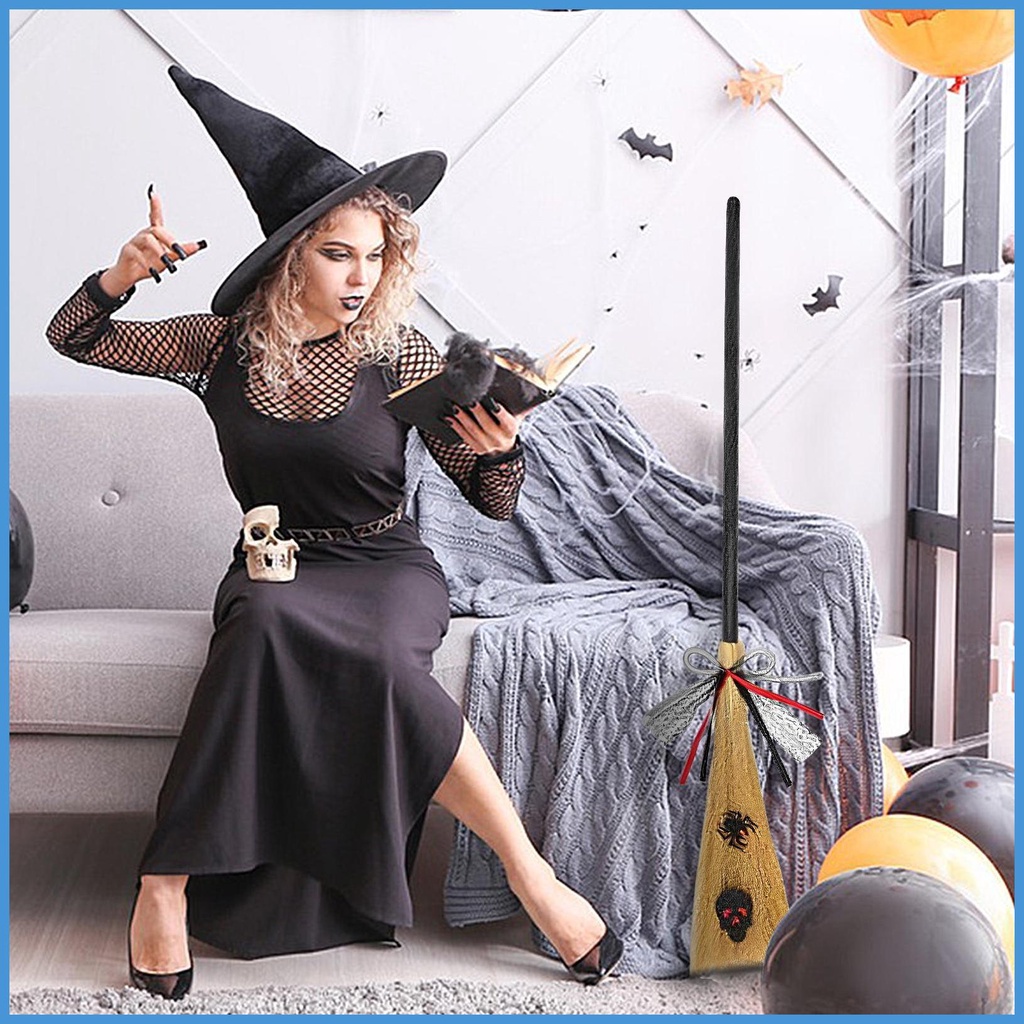 Chổi Phù Thủy Hóa Trang halloween Có Tay Cầm Tháo Rời Được luvn