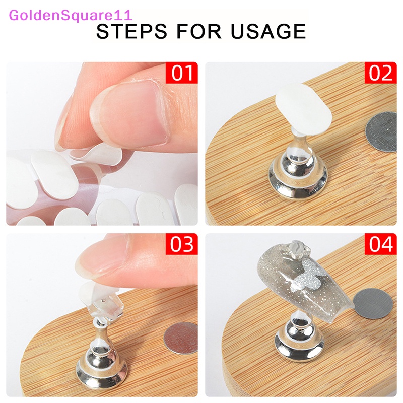 Set 100 Băng Keo Hai Mặt Bằng acrylic Trong Suốt Dùng Trưng Bày Móng Nghệ Thuật