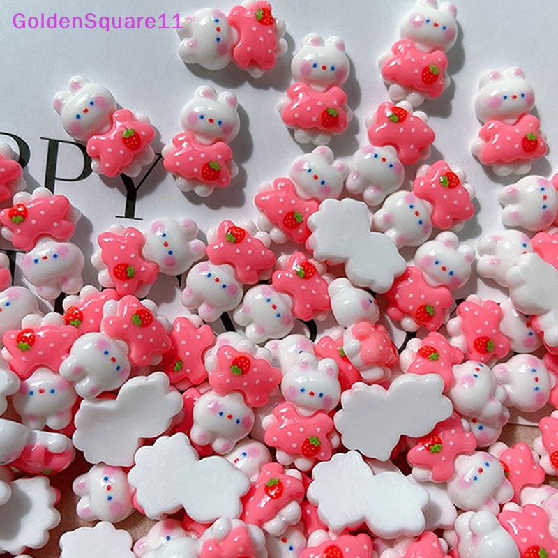 Set 10 Phụ Kiện Trang Trí Móng Tay 3d Hình Thỏ Gấu Đáng Yêu diy vn