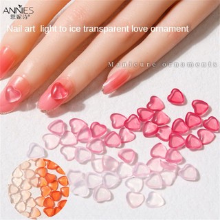 100 miếng hình trái tim móng tay nghệ thuật trang trí yêu trang sức móng tay trái tim móng tay nghệ thuật trang trí 3d bướm móng phần * kính