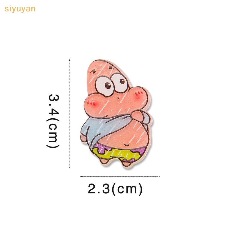 Siyuyan Kẹp Tóc Hình Bọt Biển Hoạt Hình Dễ Thương Bằng acrylic Làm Quà Sinh Nhật Cho Bé vn