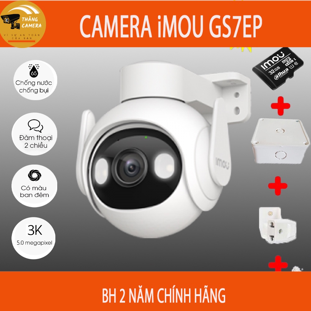 Camera ip wifi imou Cruiser Full Color IPC-GS7EP 3M (2K) & 5MP (3K) - BH 2 năm - Tặng phích + Hộp kỹ