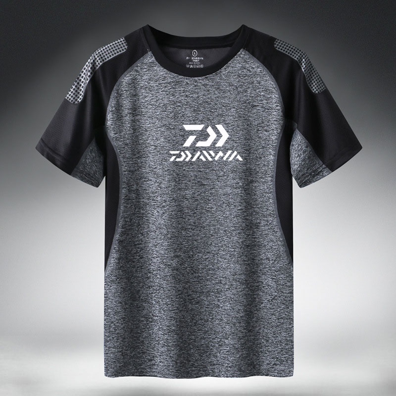 Daiwa Áo Thun cotton Tay Ngắn Thoáng Khí Nhanh Khô Thời Trang Đi Câu Cá Mùa Hè Cho Nam
