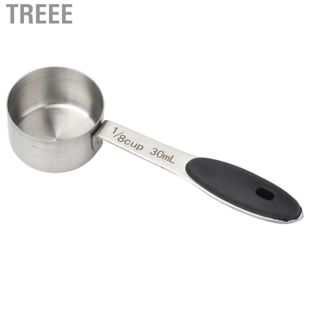 Treee 30ml Coffee Measuring Scoop 1/8 Cup Stainless Steel Tablespoon Large  GD