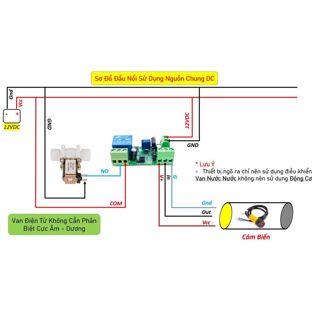 Mạch Xả Nước Tự Động Nhà Vệ Sinh Nam