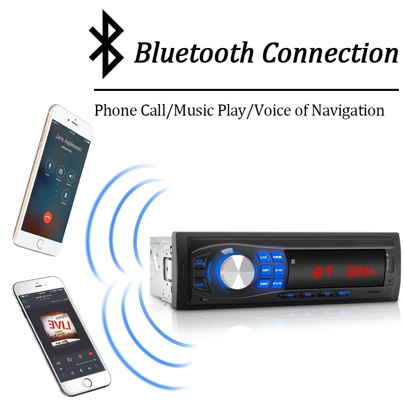 Radio Bluetooth MP3 1 Din Hỗ Trợ Usb / Aux / Thẻ TF Cho Xe HơiJD CO TH
