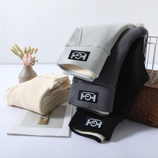 LLCY Quần Legging Lót Lông Cừu Dày Mềm Mại Lưng Cao Linh Hoạt Thời Trang Thu Đông Cho Nữ