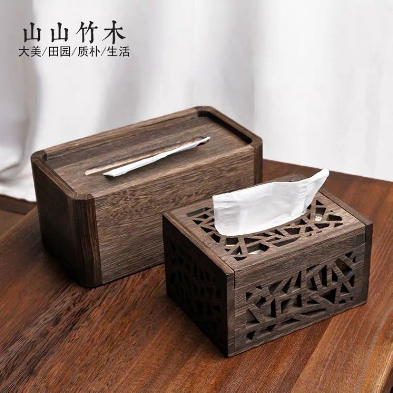 Hộp Đựng Khăn Giấy Bằng Gỗ Trơn Sáng Tạo Cho Nhà Hàng Khách Sạn