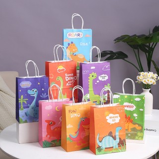 [TQ] Túi Giấy Kraft Khủng Long Cao Cấp Size 21*11*27 Cm Quà Bánh Kẹo Dễ Thương, Quà Sinh Nhật, Quà Tặng, Quà Cho Bé