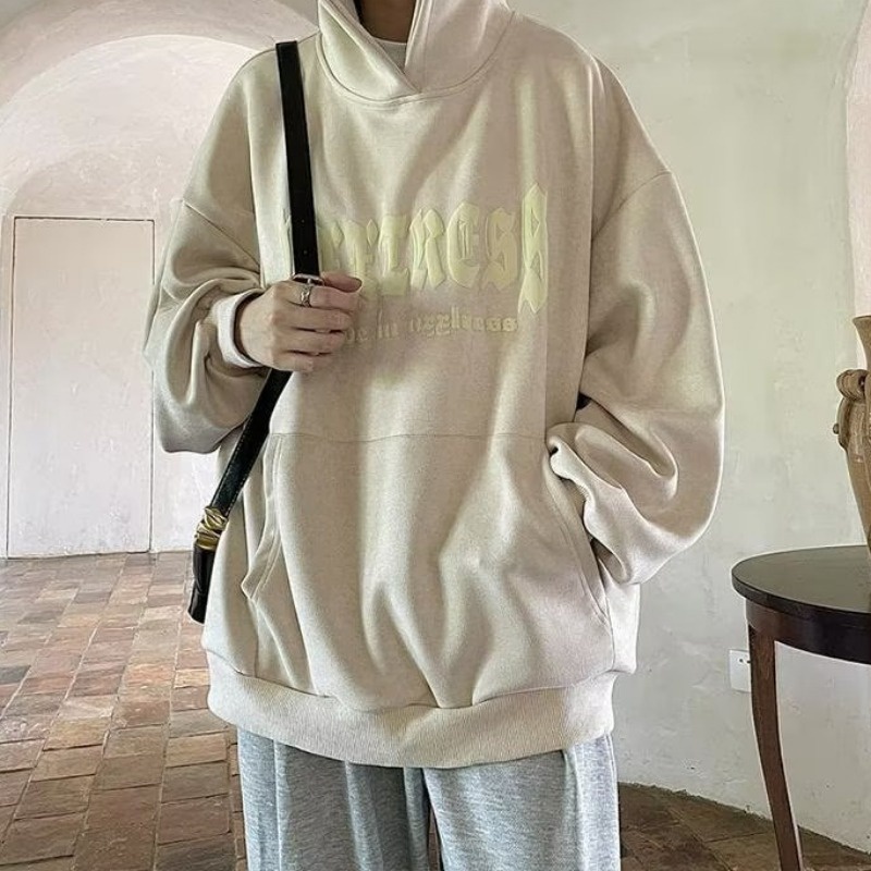 Áo Hoodie Da Lộn 540g Phong Cách Đường Phố Mỹ Cá Tính Cho Nam