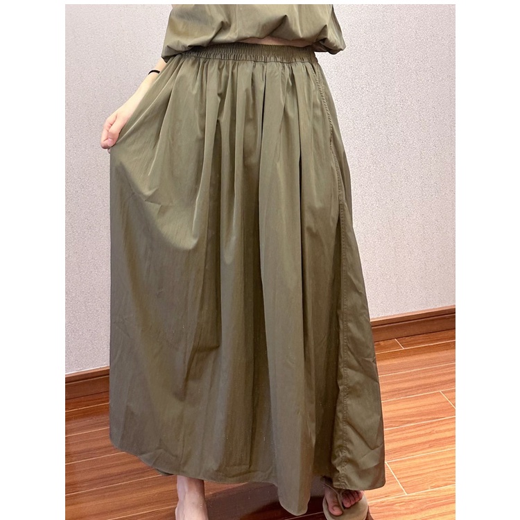 Zara Bộ Áo Tay Phồng Cổ Tròn + Chân Váy Lưng Cao Thời Trang Xinh Xắn Cho Nữ Mùa Hè4437247 4437246