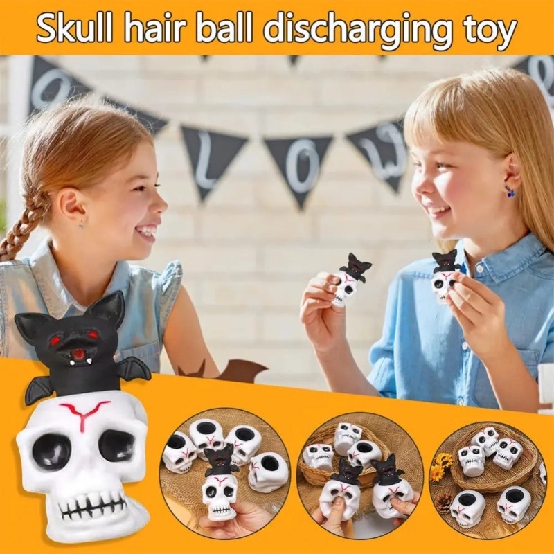 Đồ Chơi Bóp Giảm Căng Thẳng Hình Đầu Lâu / Dơi / Ma Quỷ Phát Nhạc Cho Lễ halloween