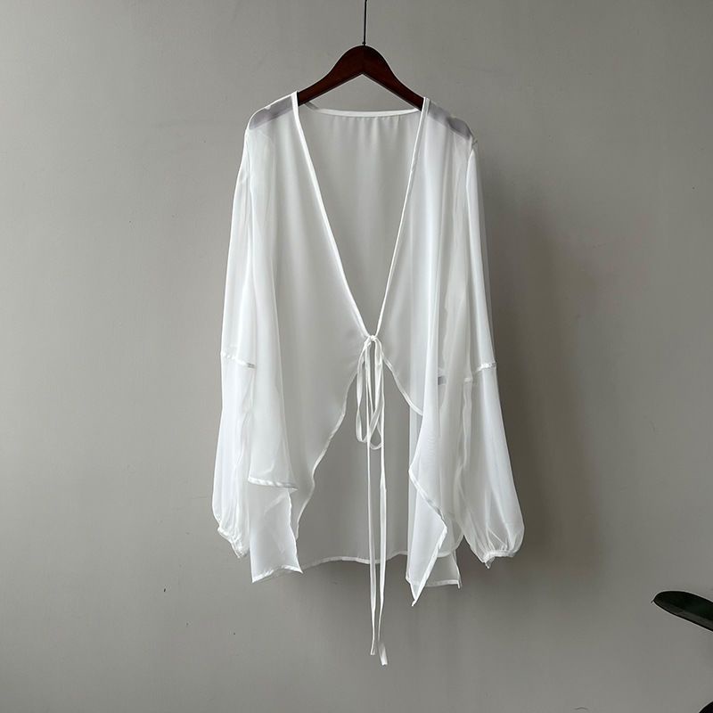 Áo Khoác cardigan chiffon Mỏng Dáng Rộng Chống Nắng Thời Trang Mùa Hè 2023 Mới Phong Cách Pháp Cho Nữ 2023