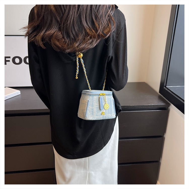 Jasmine Túi Đeo Chéo denim Dây Chuỗi Xinh Xắn Dành Cho Nữ