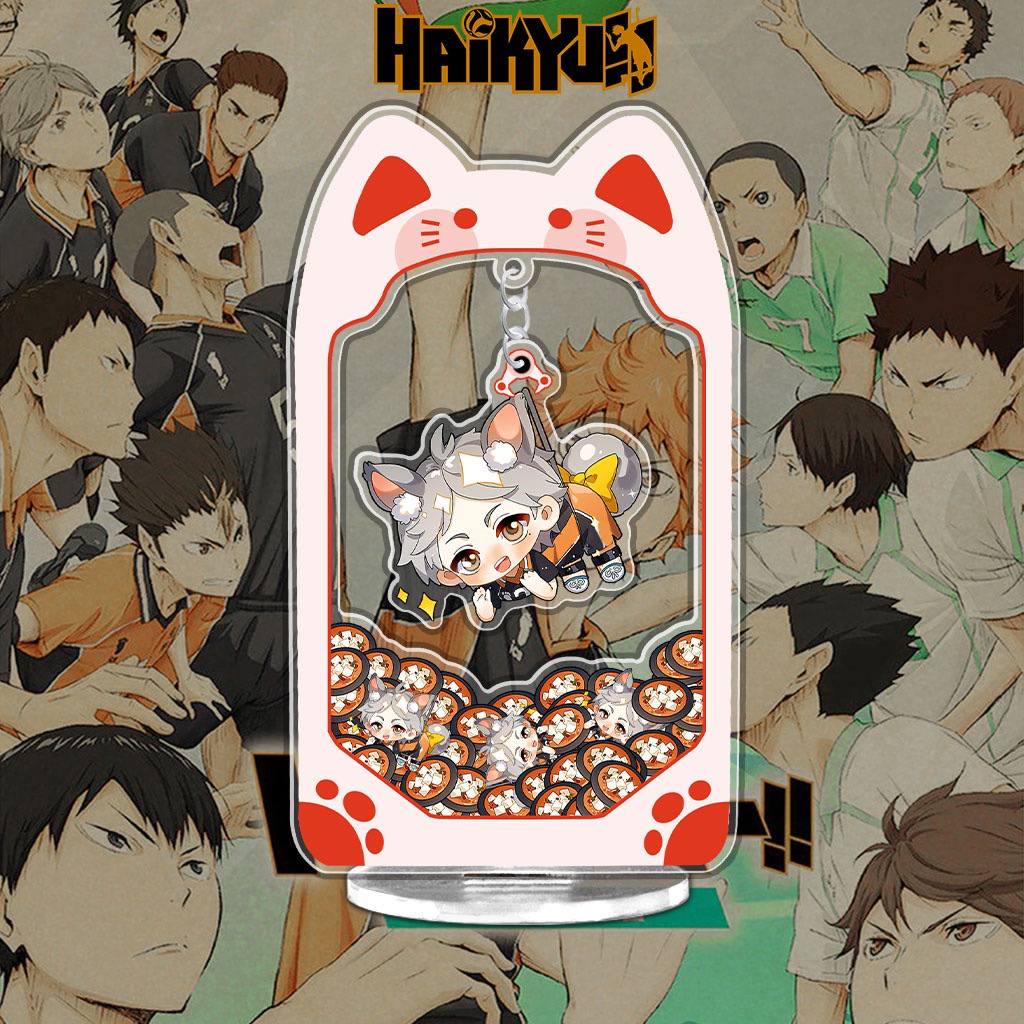 Mô hình gắp thú bông Haikyuu standee  các nhân vật Tobio Tetsuro Keiji Kenma kèm theo móc khóa 15cm NLSHOP