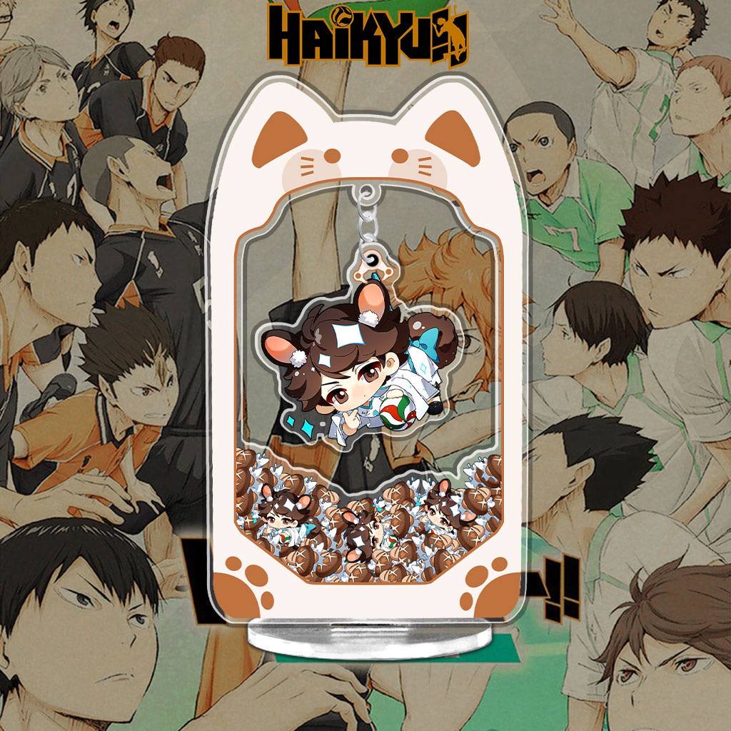 Mô hình gắp thú bông Haikyuu standee  các nhân vật Tobio Tetsuro Keiji Kenma kèm theo móc khóa 15cm NLSHOP
