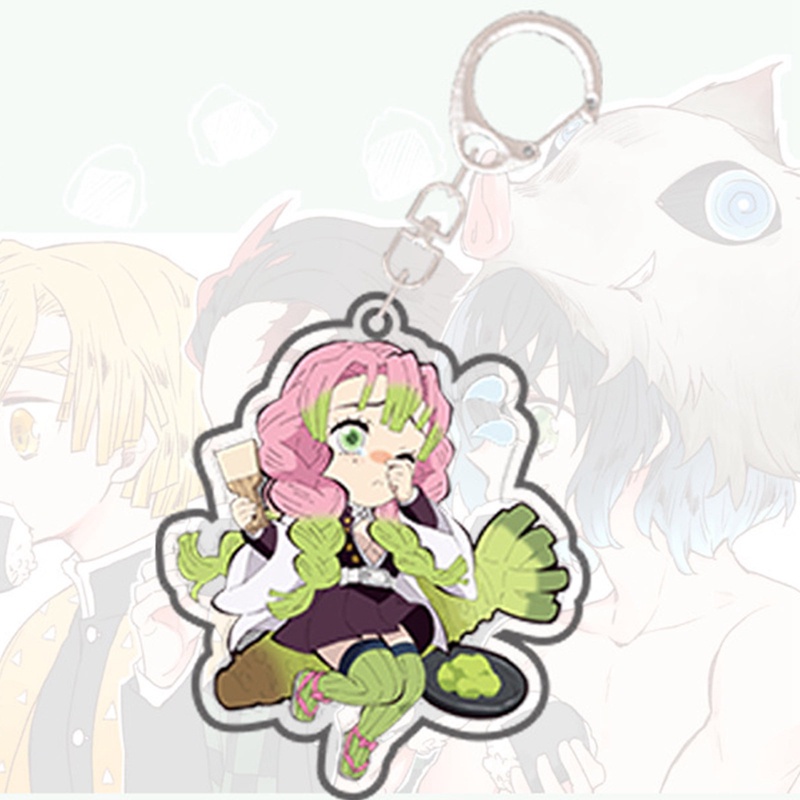 Móc Chìa Khóa 4cm Bằng Acrylic Hình Nhân Vật Hoạt Hình Demon Slayer Kimetsu No Yaiba Kamado Tanjirou Nezuko NLSHOP