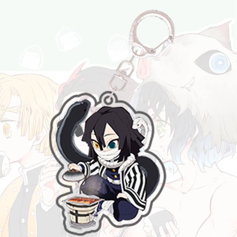 Móc Chìa Khóa 4cm Bằng Acrylic Hình Nhân Vật Hoạt Hình Demon Slayer Kimetsu No Yaiba Kamado Tanjirou Nezuko NLSHOP