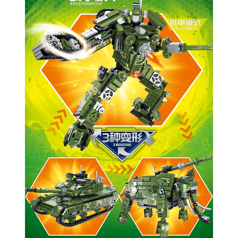 Bộ Đồ Chơi Lắp Ráp Mô Hình 3 Trong 1 Cho Bé