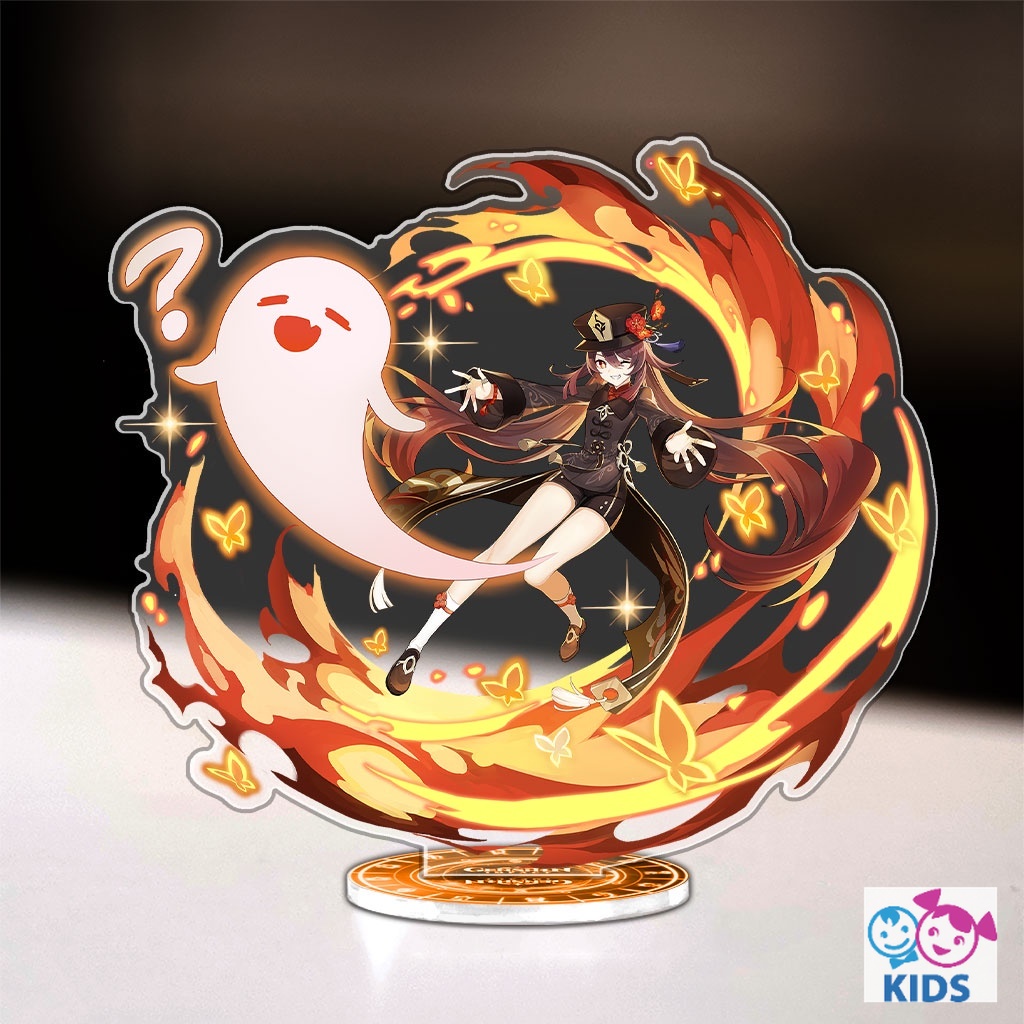 Mô hình 12cm genshin impact standee các nhân vật Xiao Zhongli Venti Albedo Ayato Kimisato trang trí góc học tập