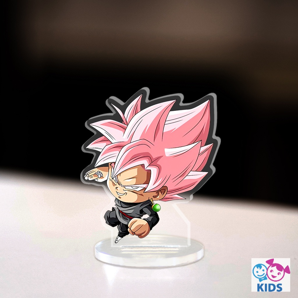 Mô hình Mini Son Goku Standee Chibi bảy viên ngọc rồng ma bư béo sên bọ hung rồng thần trang trí góc học tập cao 3cm NLP