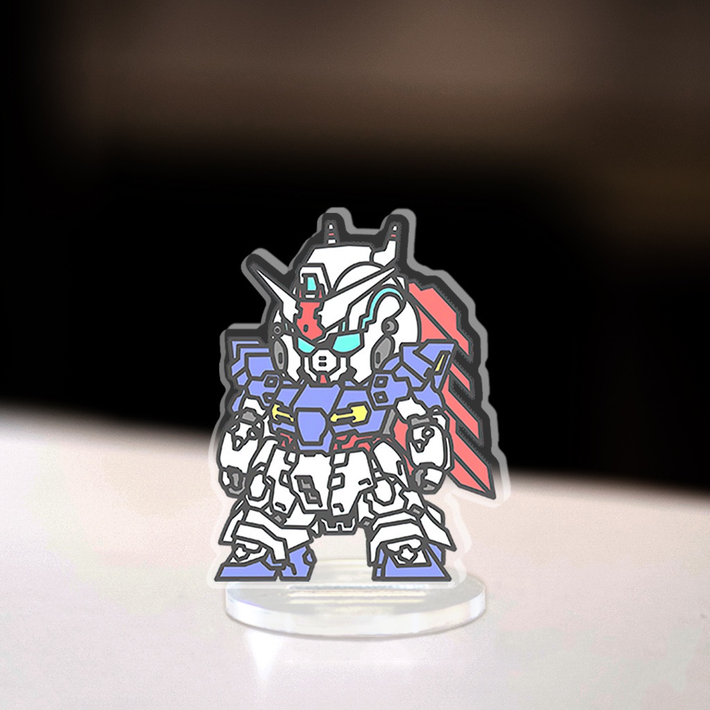 Mô hình Mini Gundam Robot Gundam Mk - II  God Gundam Z Gundam Standee Chibi Anime trang trí góc học tập cao 3cm NLP