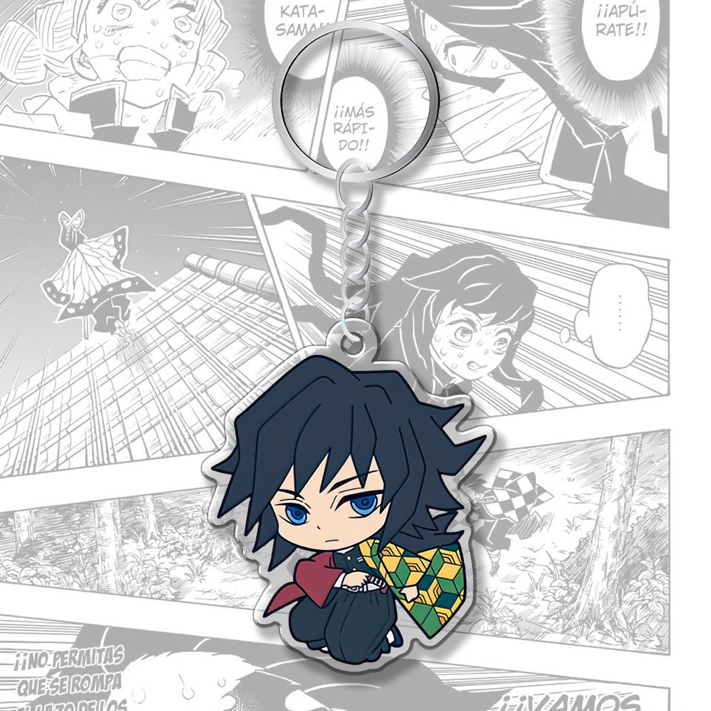 Móc khóa 5cm Kimetsu no Yaiba anime nhân vật Tanjiro Nezuko Inosuke Zenitsu phụ kiện túi xách ba lô trang trí NLP