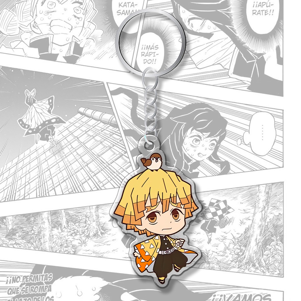 Móc khóa 5cm Kimetsu no Yaiba anime nhân vật Tanjiro Nezuko Inosuke Zenitsu phụ kiện túi xách ba lô trang trí NLP