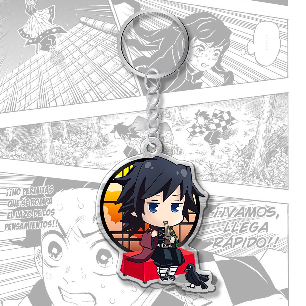 Móc khóa 5cm Kimetsu no Yaiba anime nhân vật Tanjiro Nezuko Inosuke Zenitsu phụ kiện túi xách ba lô trang trí NLP