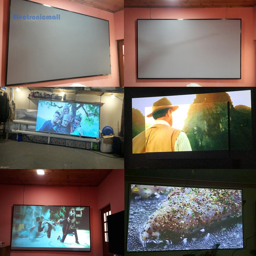 Màn Hình Máy Chiếu 4k hd 16 / 9 Inch Kèm Miếng Dán Chất Lượng Cao