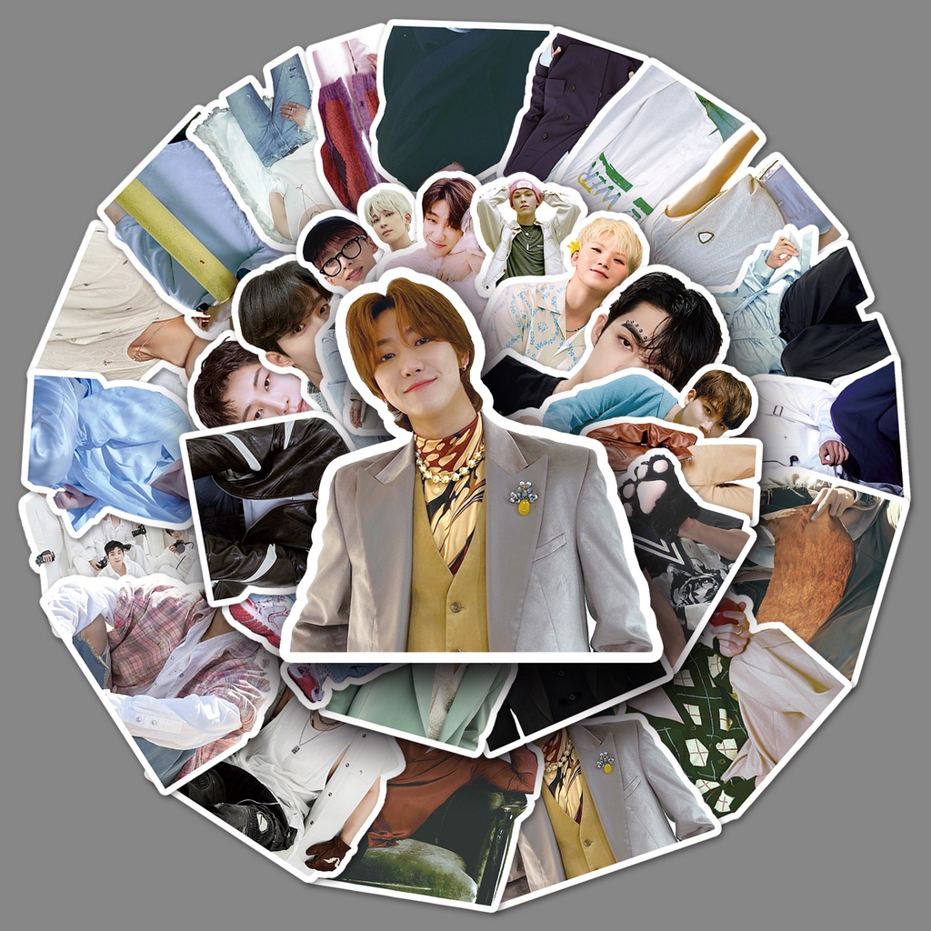 Set 50-107 sticker Dán Trang Trí Điện Thoại / laptop / Vali Hình Nhóm Nhạc seventeen