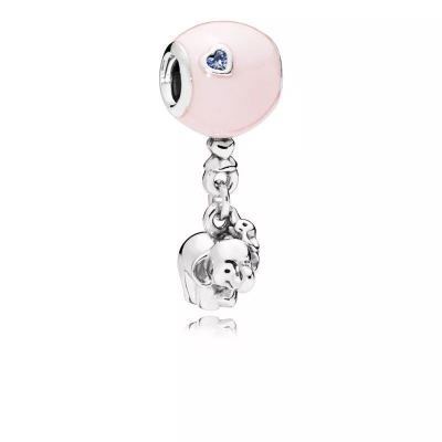 Pandora Vòng Tay Chuỗi Hạt Màu Hồng Tự Làm Quà Tặng Sinh Nhật / Ngày Lễ Tình Nhân