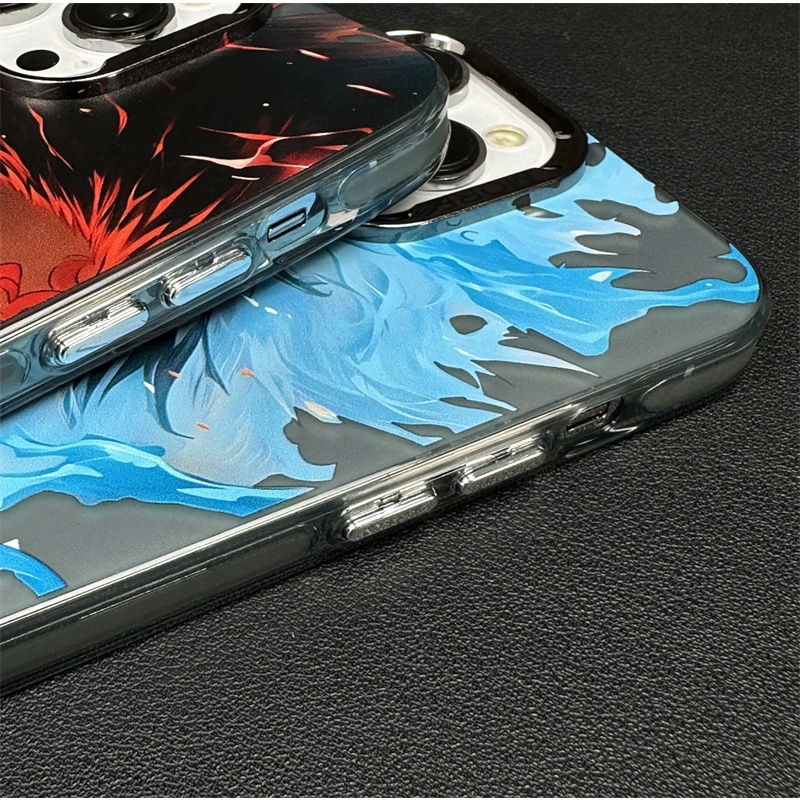 Hoạt Hình Ốp Điện Thoại silicone Mạ Điện Họa Tiết demon slayer tanjirou Cho iphone 14 14pro 14max 13promax 12 12promax 11