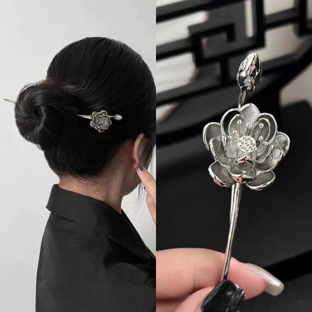 Kẹp Tóc Bằng Hợp Kim Bạc Phong Cách Hàn Quốc Cổ Điển Thời Trang Mùa Hè Dành Cho Bạn Nữ