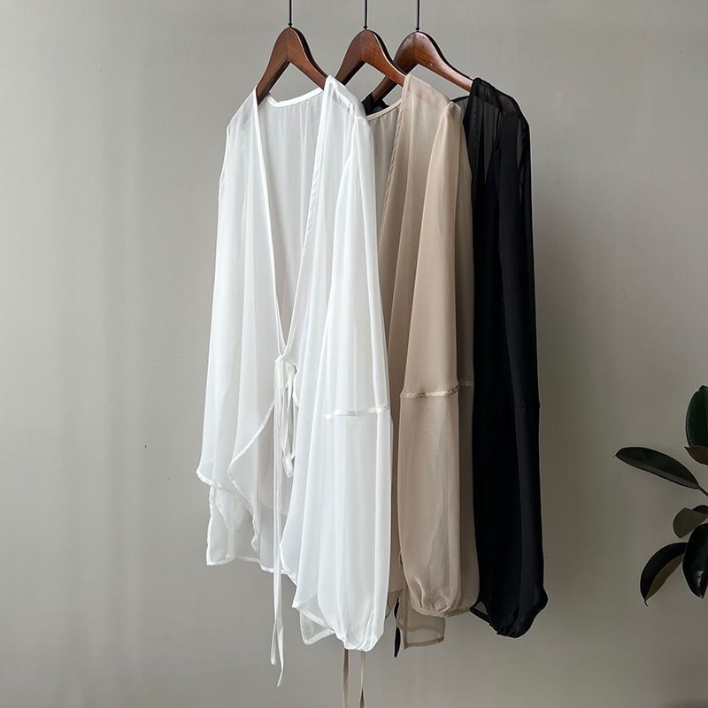 Áo Khoác cardigan chiffon Mỏng Dáng Rộng Chống Nắng Thời Trang Mùa Hè 2023 Mới Phong Cách Pháp Cho Nữ 2023