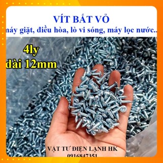 Vít 4 li bắt vỏ máy giặt điều hòa lò vi sóng máy lọc nước máy lạnh ốc vít dù mạ kẽm 4 ly dài 1,2cm Xịn
